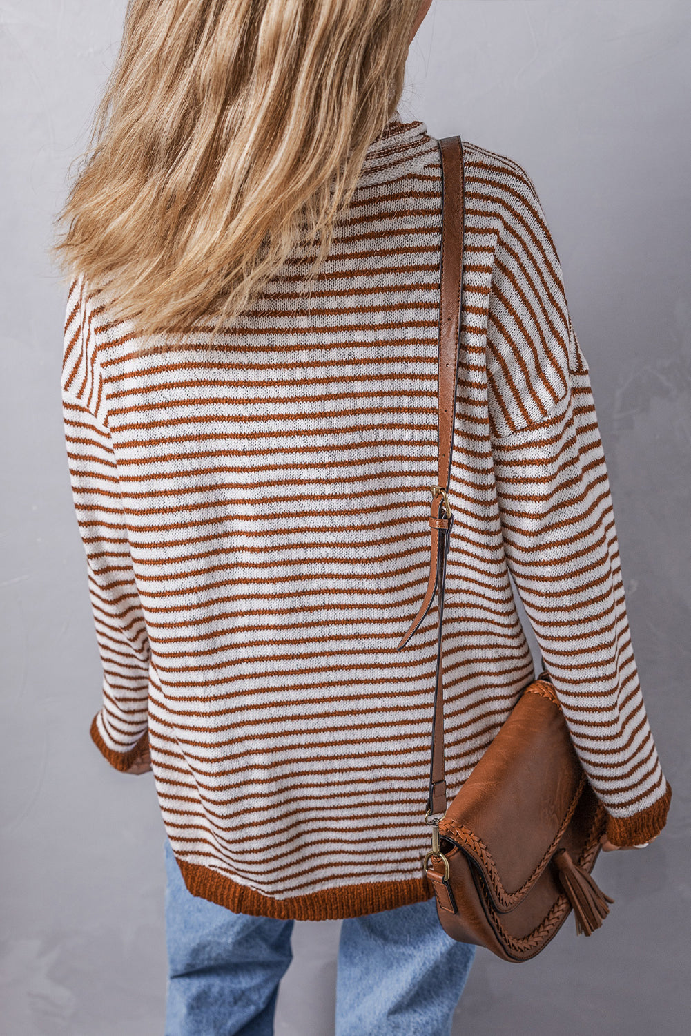 Alaia Striped Turtleneck Loose Sweater-1