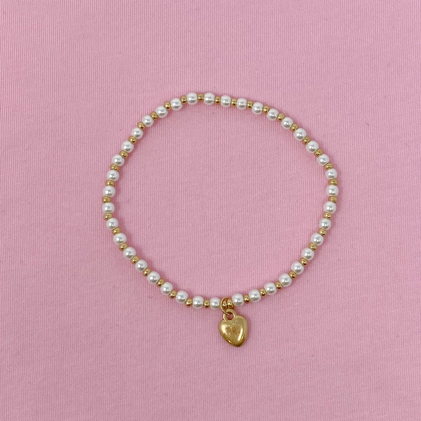 Stone Bead Heart Anklet-4