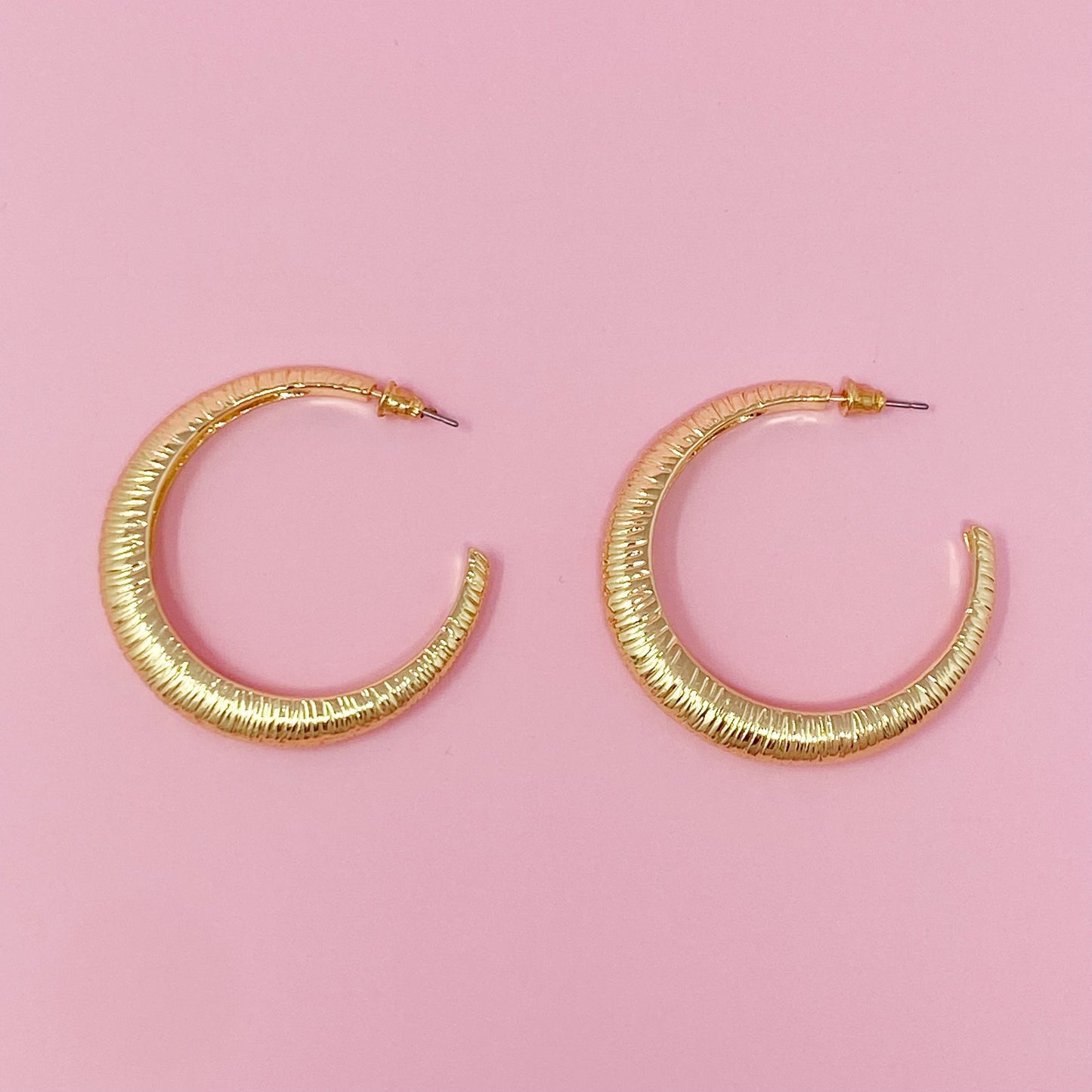 Textured Daily Hoop Earrings-5