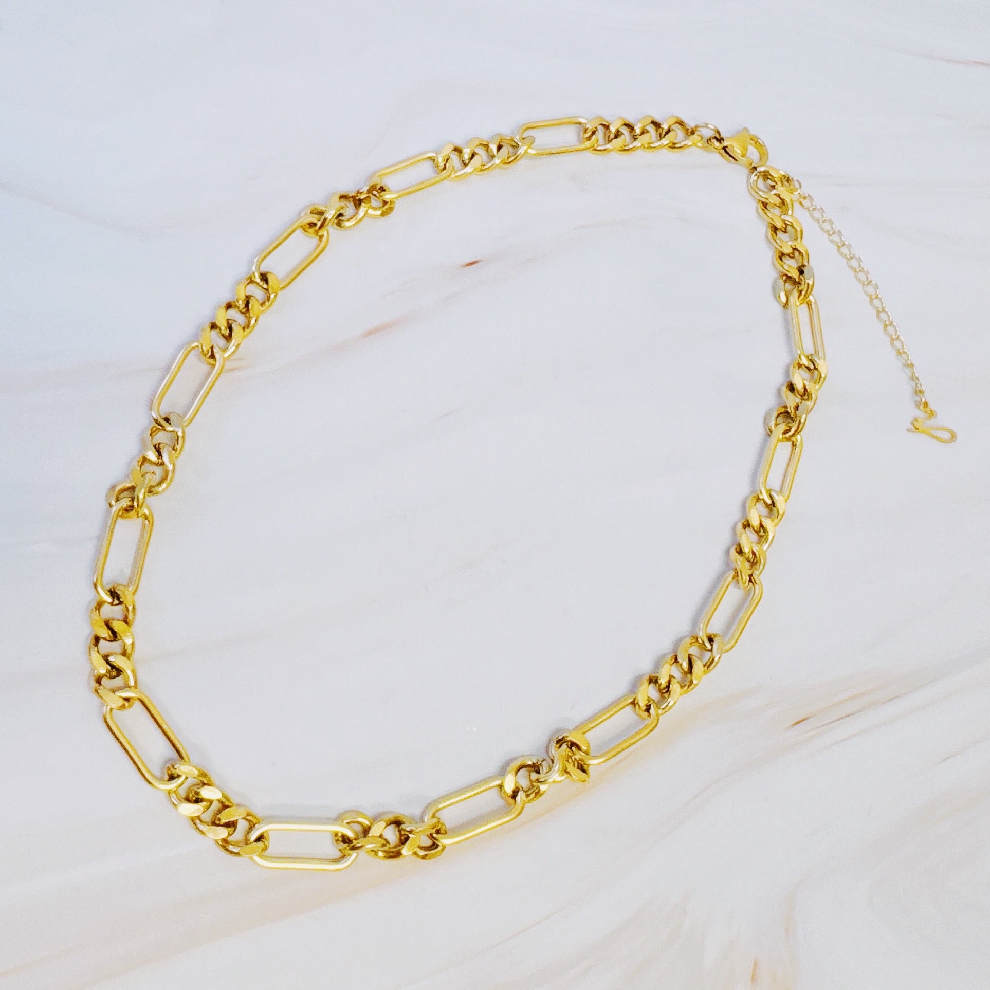 Chic And Edgy Chain Necklace-0